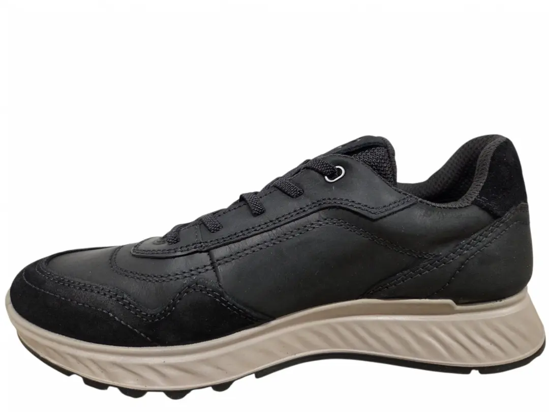 ECCO Sneakers Heren Nubuck - Zwart - 46 - afbeelding 4 van 6