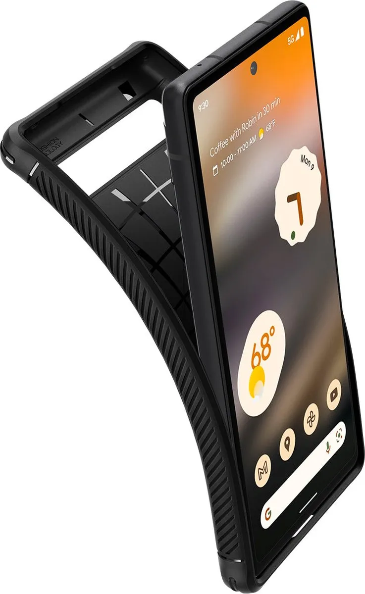 Spigen Rugged Armor ACS04476 Hoesje - Google Pixel 6a - Zwart