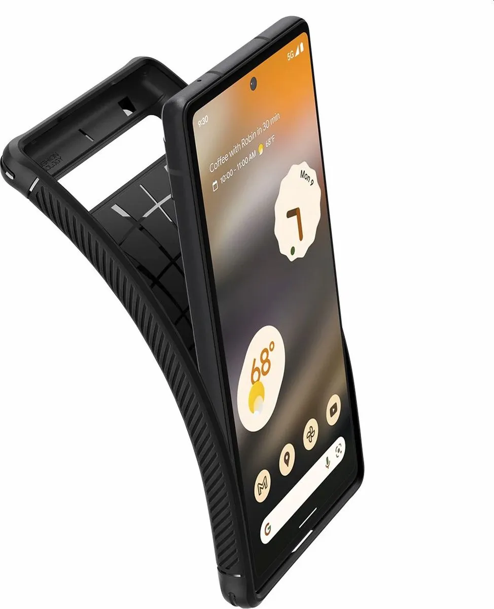 Spigen Rugged Armor ACS04476 Hoesje - Google Pixel 6a - Zwart - afbeelding 6 van 6