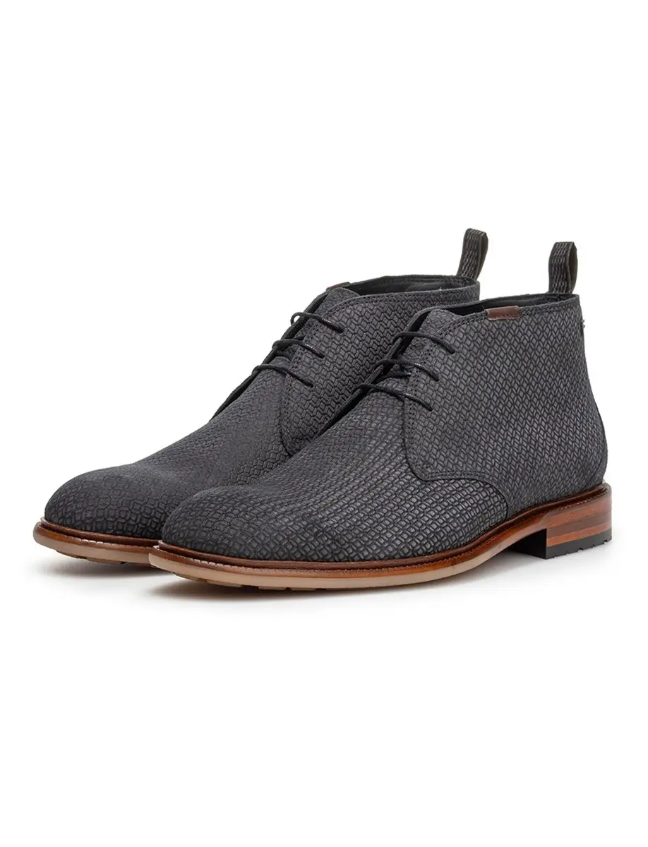 Floris van Bommel - DE NORMER 01.20 - Vrije tijd half-hoogHeren veterschoenHeren sneakers - Kleur: Zwart - Maat: 44 - afbeelding 2 van 6
