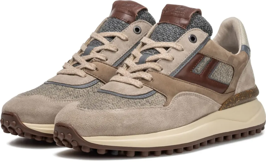 Floris van Bommel Noppi Sneakers Heren - Beige - afbeelding 3 van 6
