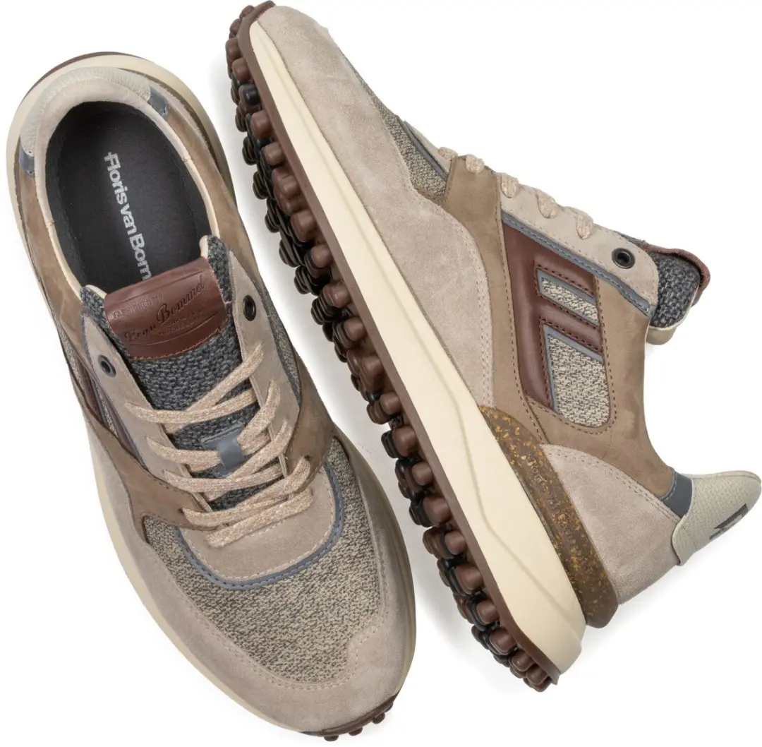 Floris van Bommel Noppi Sneakers Heren - Beige - afbeelding 4 van 6