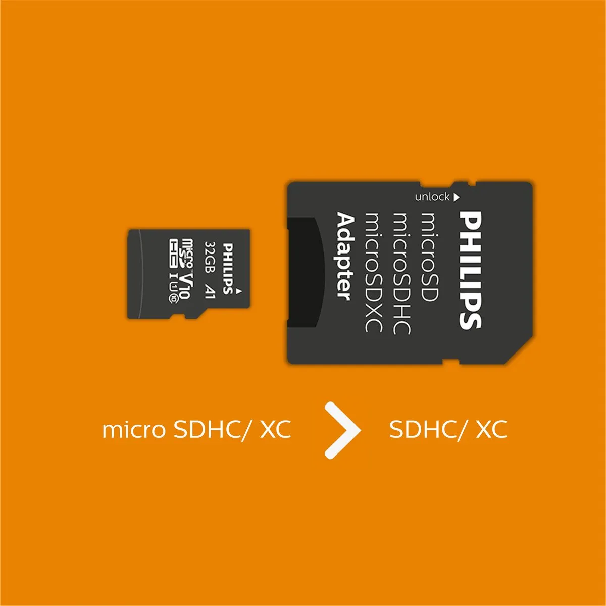 Philips Micro SDHC FM32MP4520D 32GB Class 10 - 2x SD-adapter - afbeelding 5 van 6