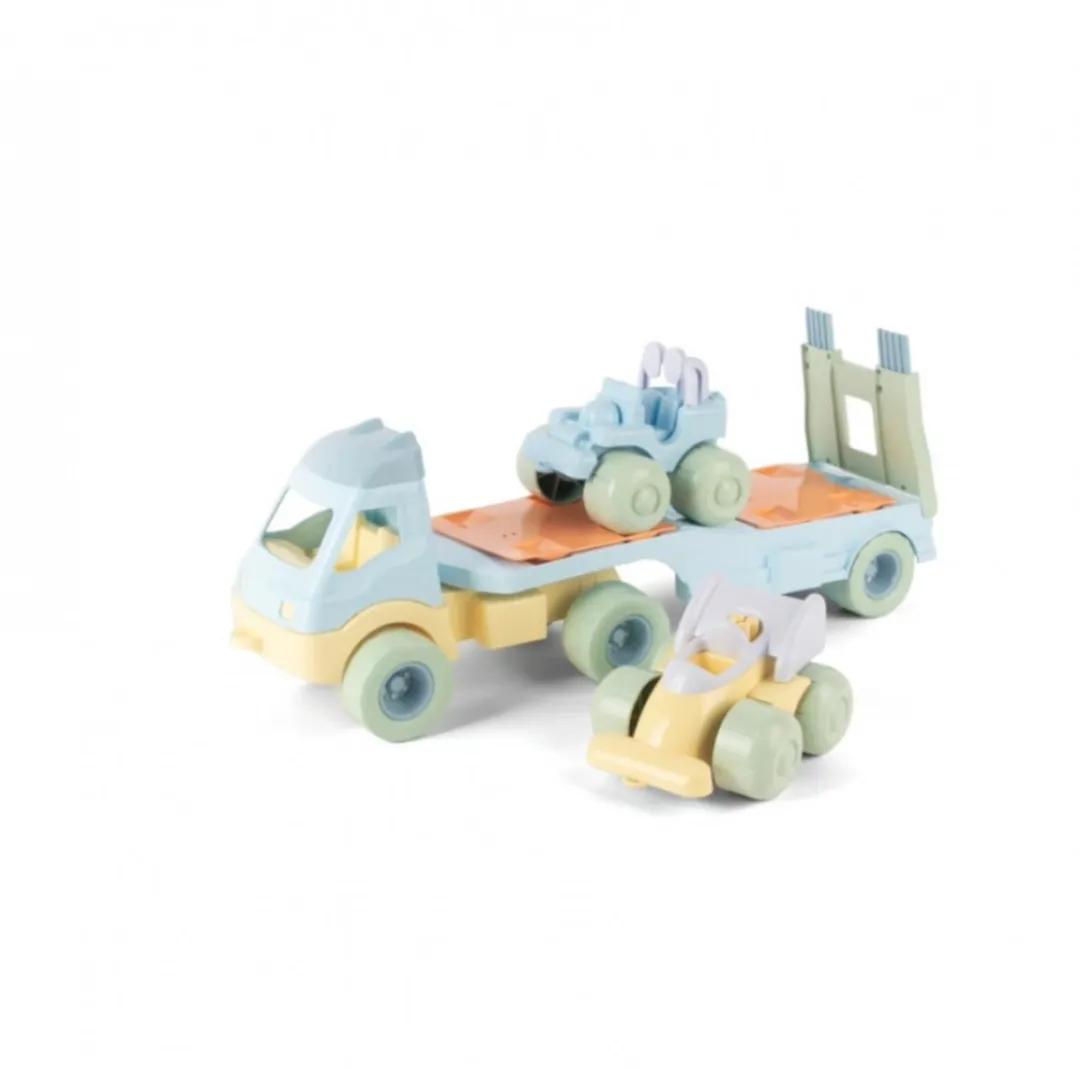 Dantoy - Pastel - oplegger met twee auto's