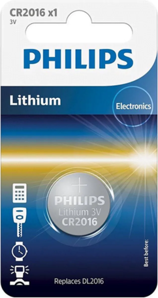Philips CR2016 Knoopcelbatterij - 1 Stuk