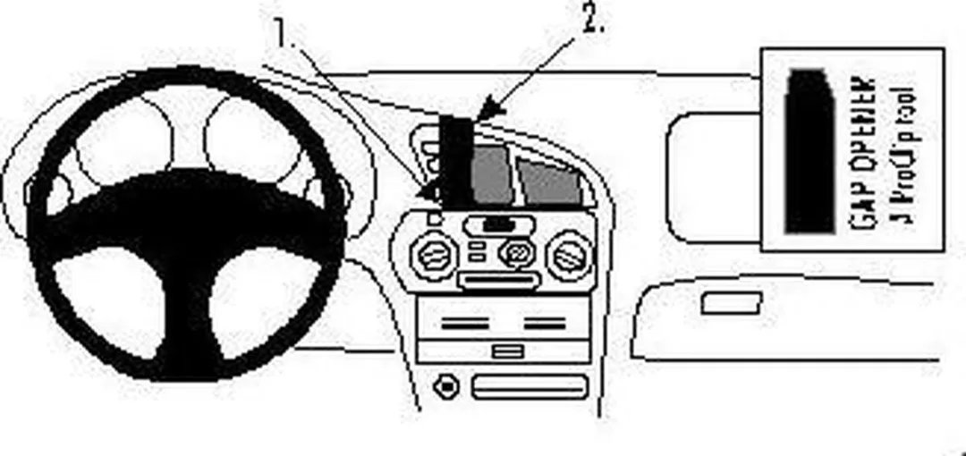 Brodit ProClip Center Mount Houder - Mitsubishi Colt/Lancer 1996-2004 - Zwart