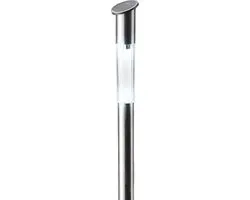 Lumineo Solar Prikspot/Tuinspot 4 Stuks - RVS - 5cm - Zilver