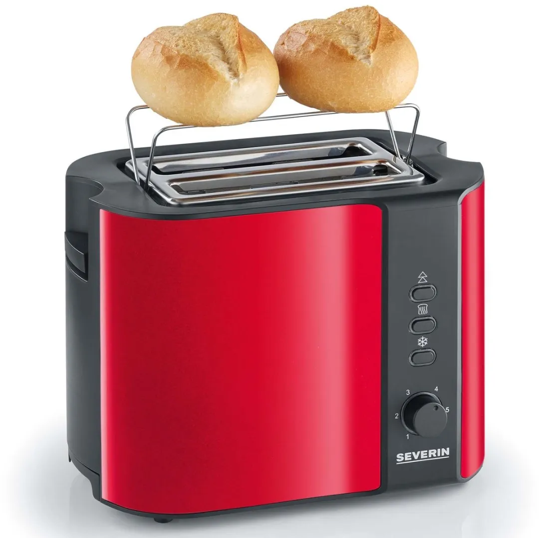 Severin AT 2217 Broodrooster 2 Stuks - 800W - Rood/Zwart