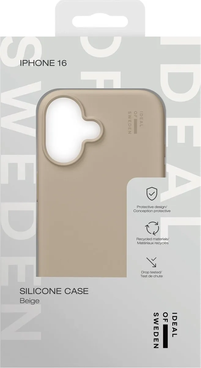 iDeal of Sweden iPhone 16 Silicone Hoes - Beige - IDSIC-I2461-128