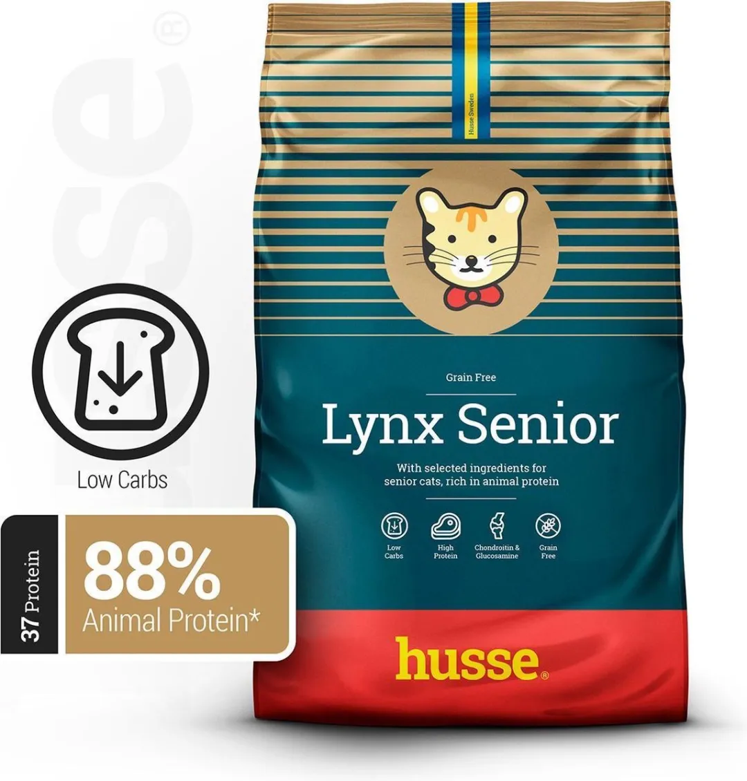 Husse Opus Lynx Senior Graanvrij Kattenvoer 2x7kg
