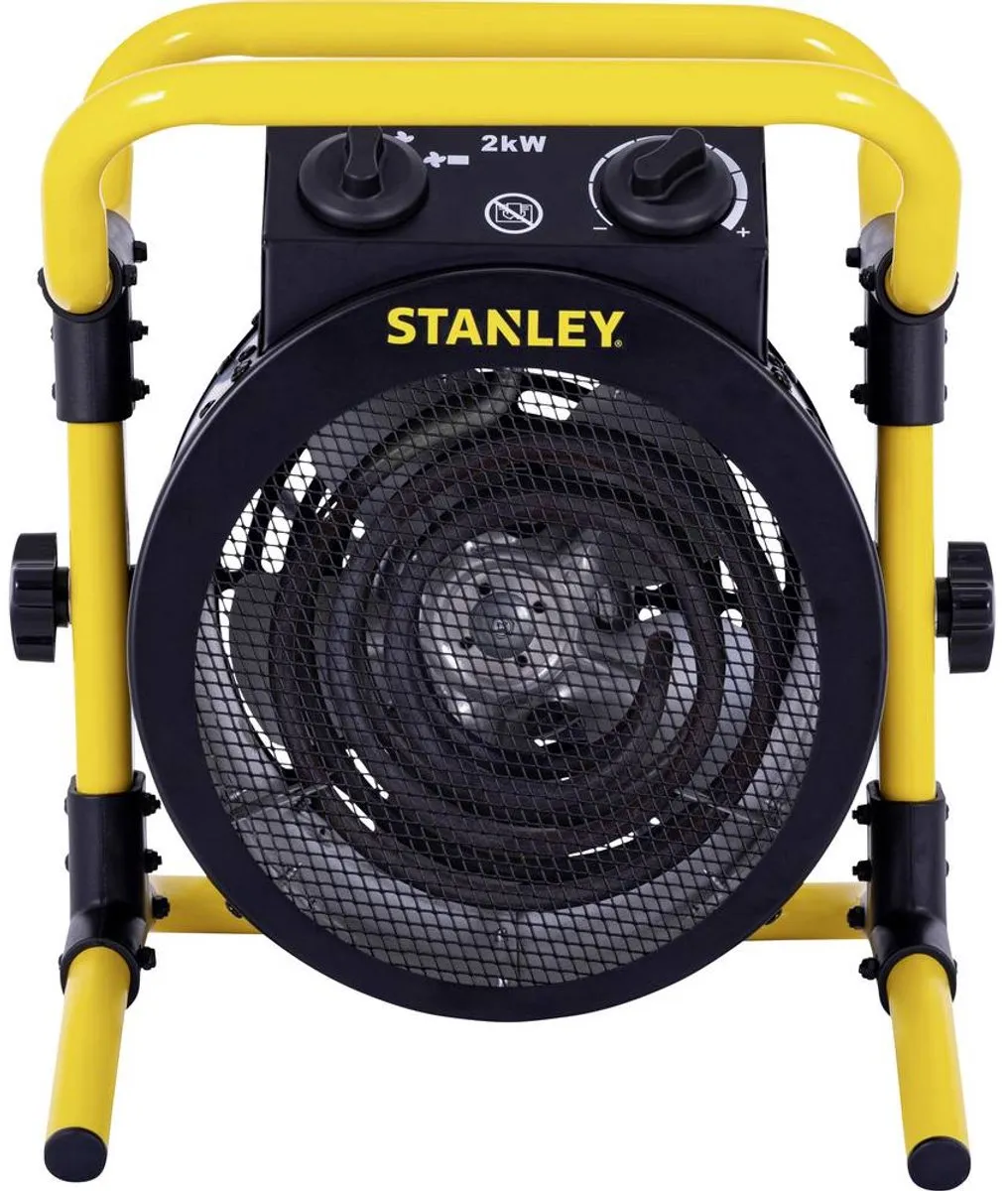 STANLEY 2000W Ventilatorkachel 20 m² Zwart/geel