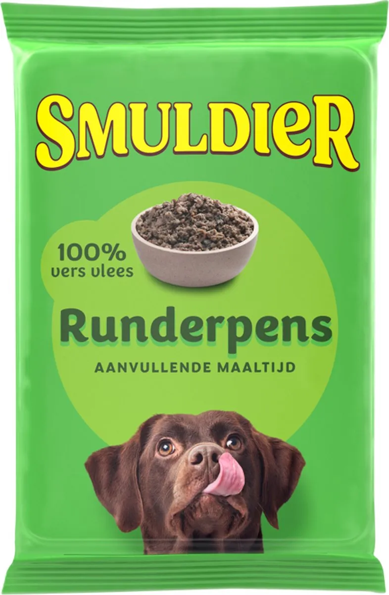 Smuldier Runderpens 400g | 48 st. | aanvullend | diepvries hondenvoer | vers vlees