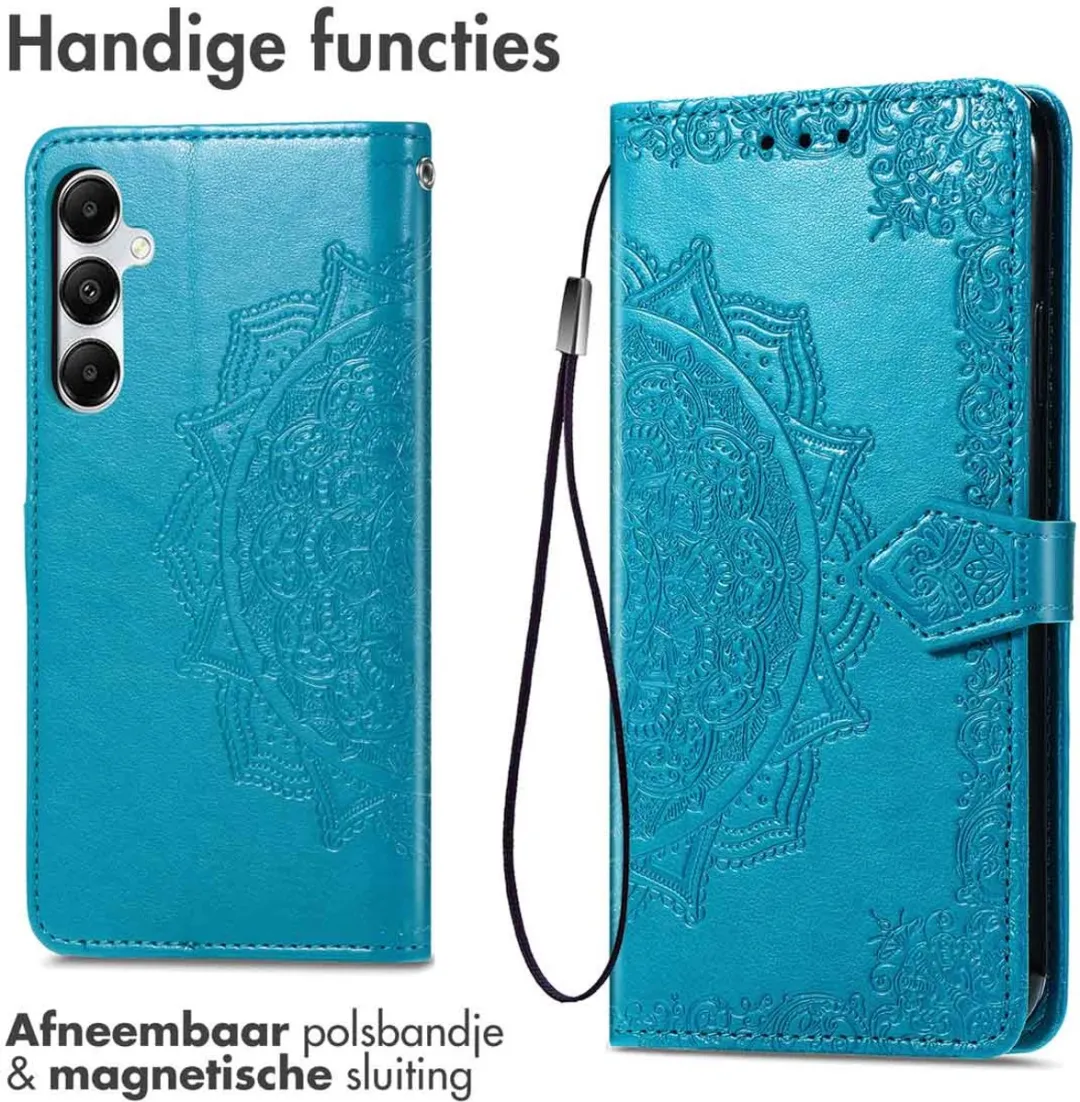 Imoshion Hoesje Samsung Galaxy A35 - Mandala Bookcase Turquoise