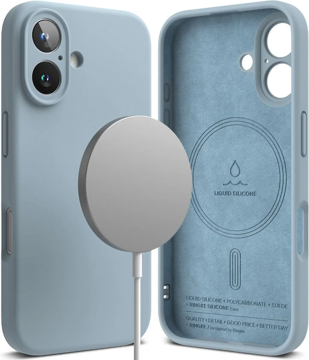 Ringke Silicone MagSafe Hoesje iPhone 16 - Blauw