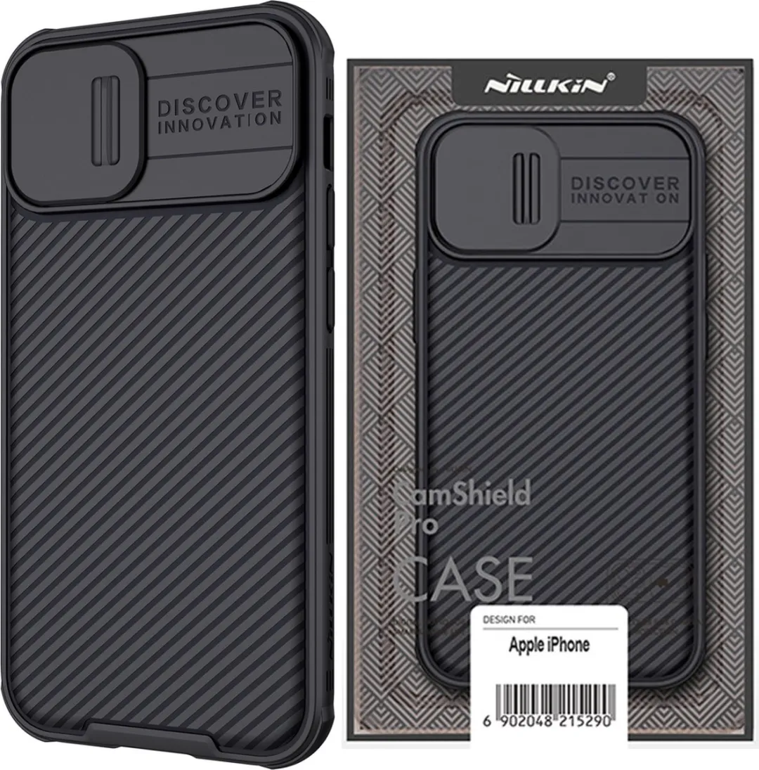 Nillkin CamShield Pro iPhone 14 Hoesje - Zwart