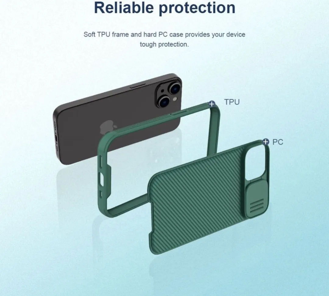 Nillkin CamShield Pro iPhone 14 Hoesje - Zwart