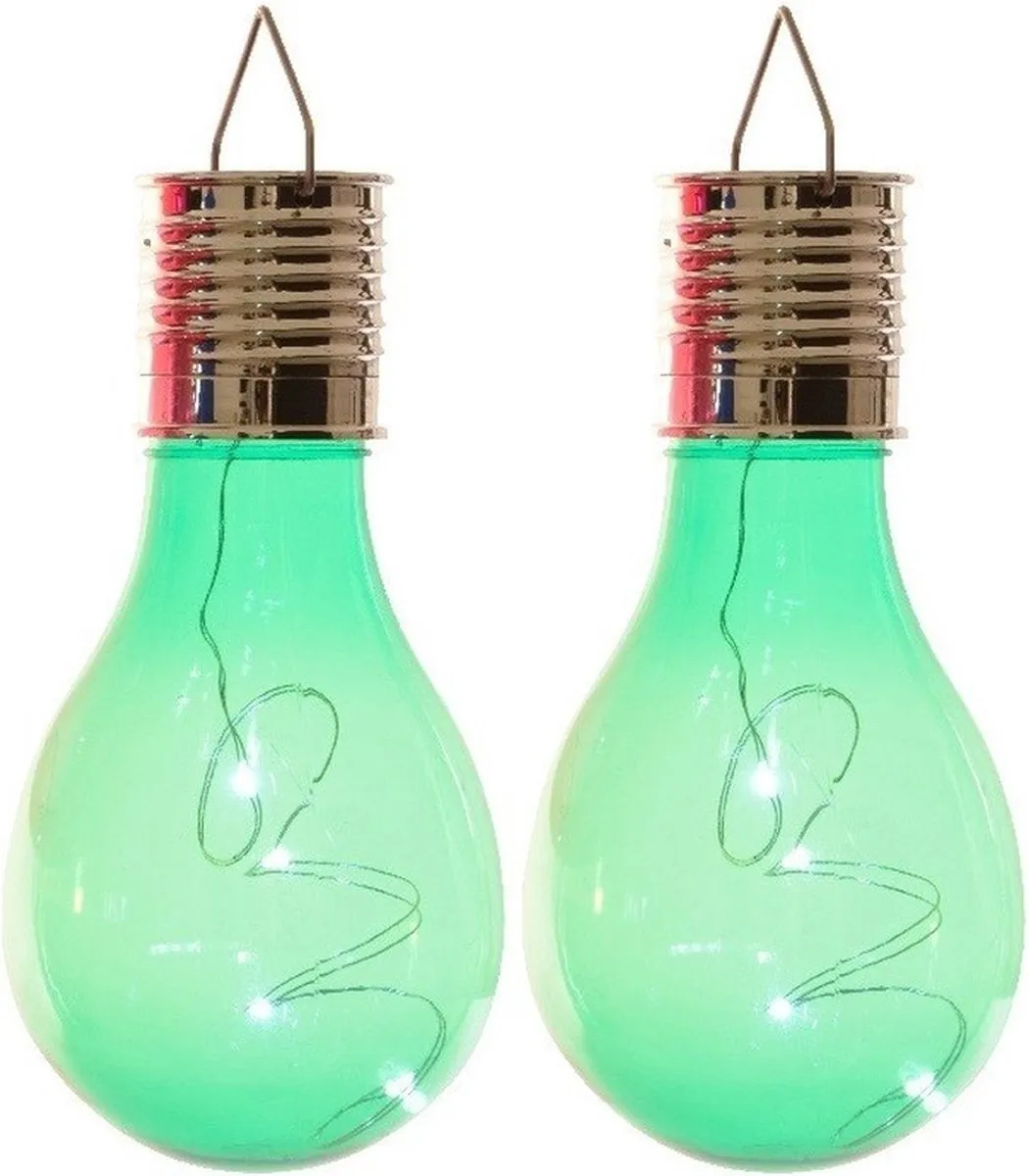 Lumineo Solar LED Groene Lampbolletjes 2x