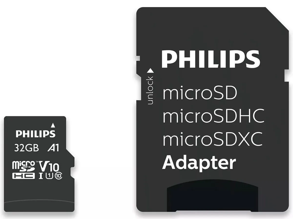 Philips FM32MP45 MicroSDHC 32GB - Klasse 10 UHS-I - 3 Stuks - afbeelding 2 van 3