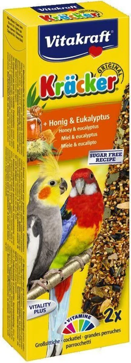 Vitakraft Valkparkiet Kracker Honing Vogelvoer - 2 Stuks