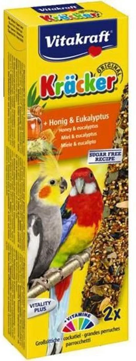 Vitakraft Valkparkiet Kracker Honing Vogelvoer - 2 Stuks