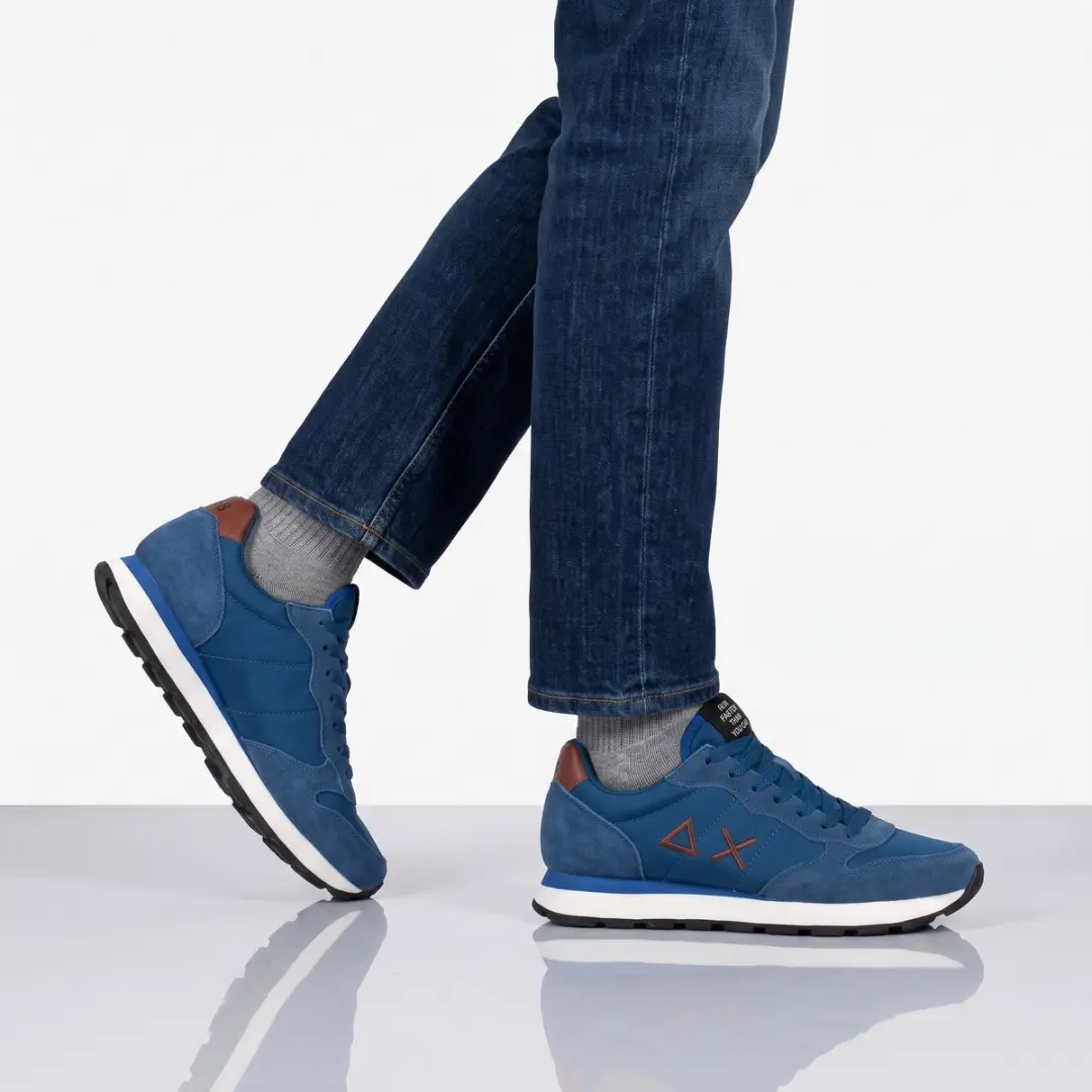 SUN68 Tom Solid Heren Sneakers - Blauw - 44 - afbeelding 3 van 6