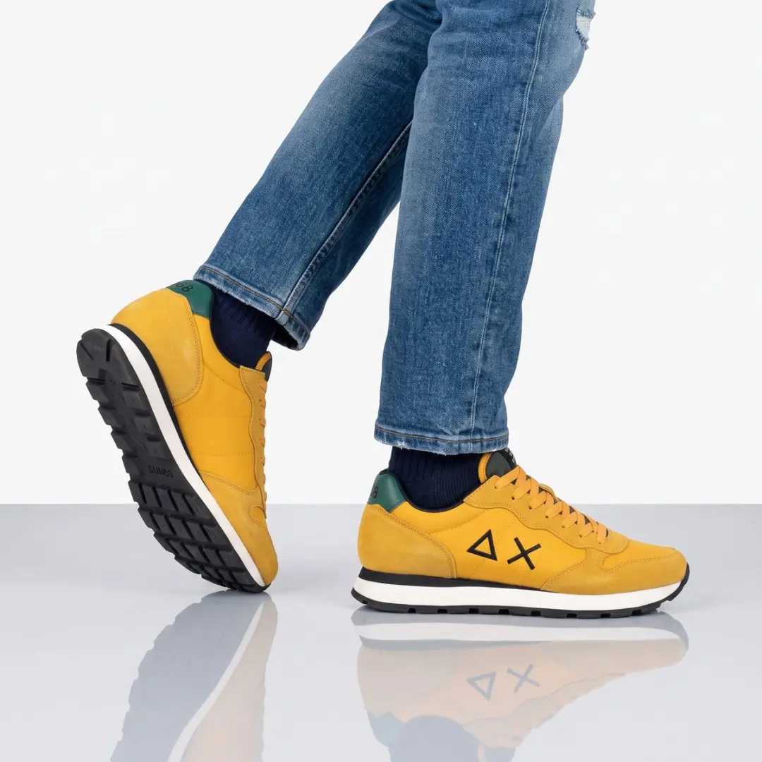 SUN68 Tom Solid Heren Sneakers - Geel - 42 - afbeelding 2 van 6