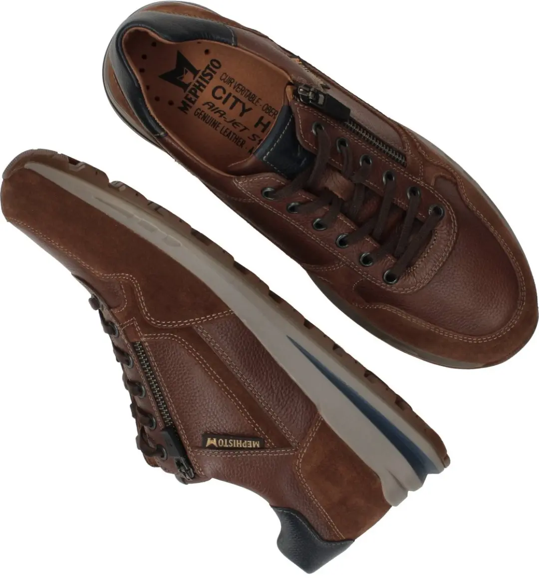 Mephisto Bradley Velsport Sneakers - Heren - Bruin - afbeelding 5 van 6