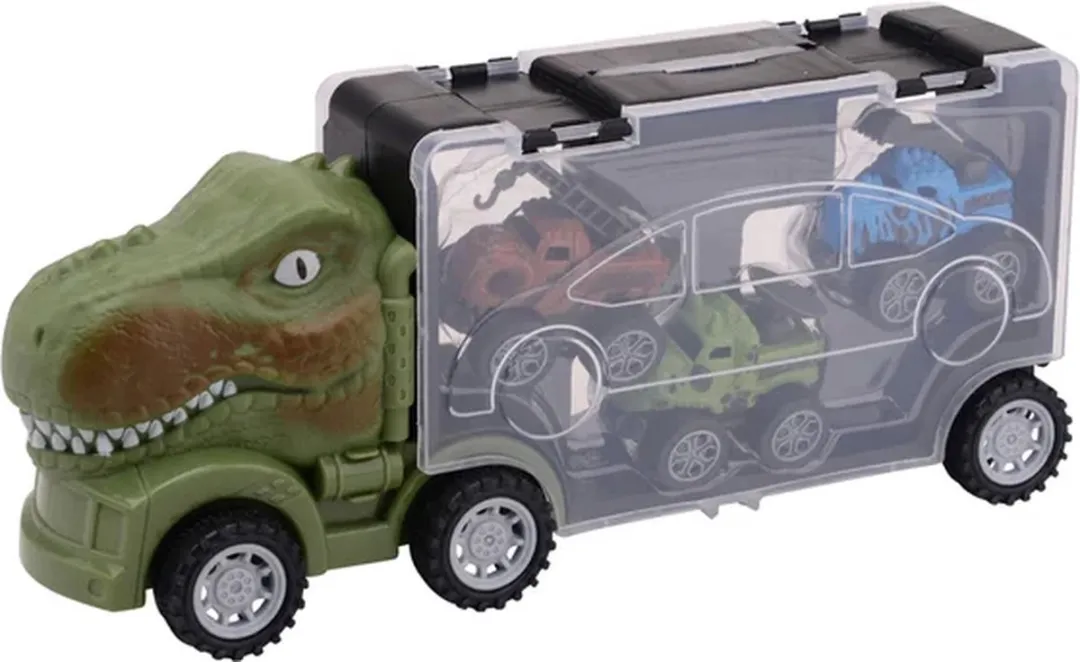 Johntoy Dino Opberg Truck Multicolor - 3 Dinoauto's - afbeelding 3 van 4