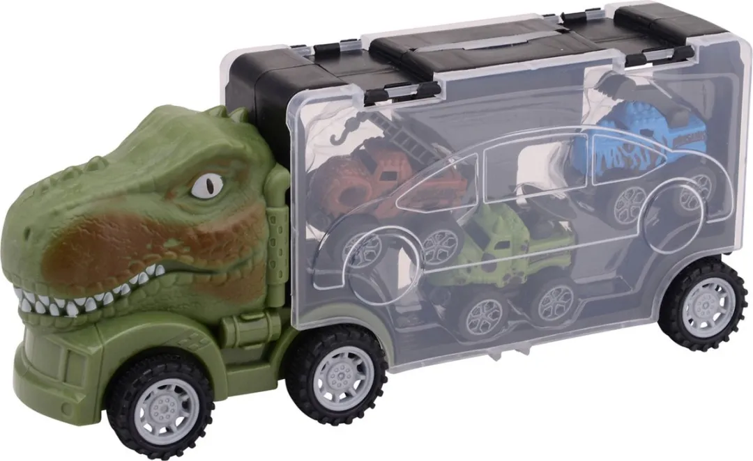 Johntoy Dino Opberg Truck Multicolor - 3 Dinoauto's - afbeelding 2 van 4