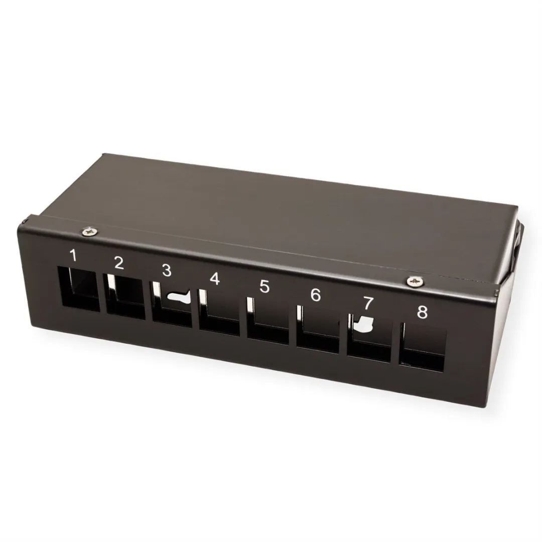 Value Keystone Modulehouder 8-poorts - Zwart