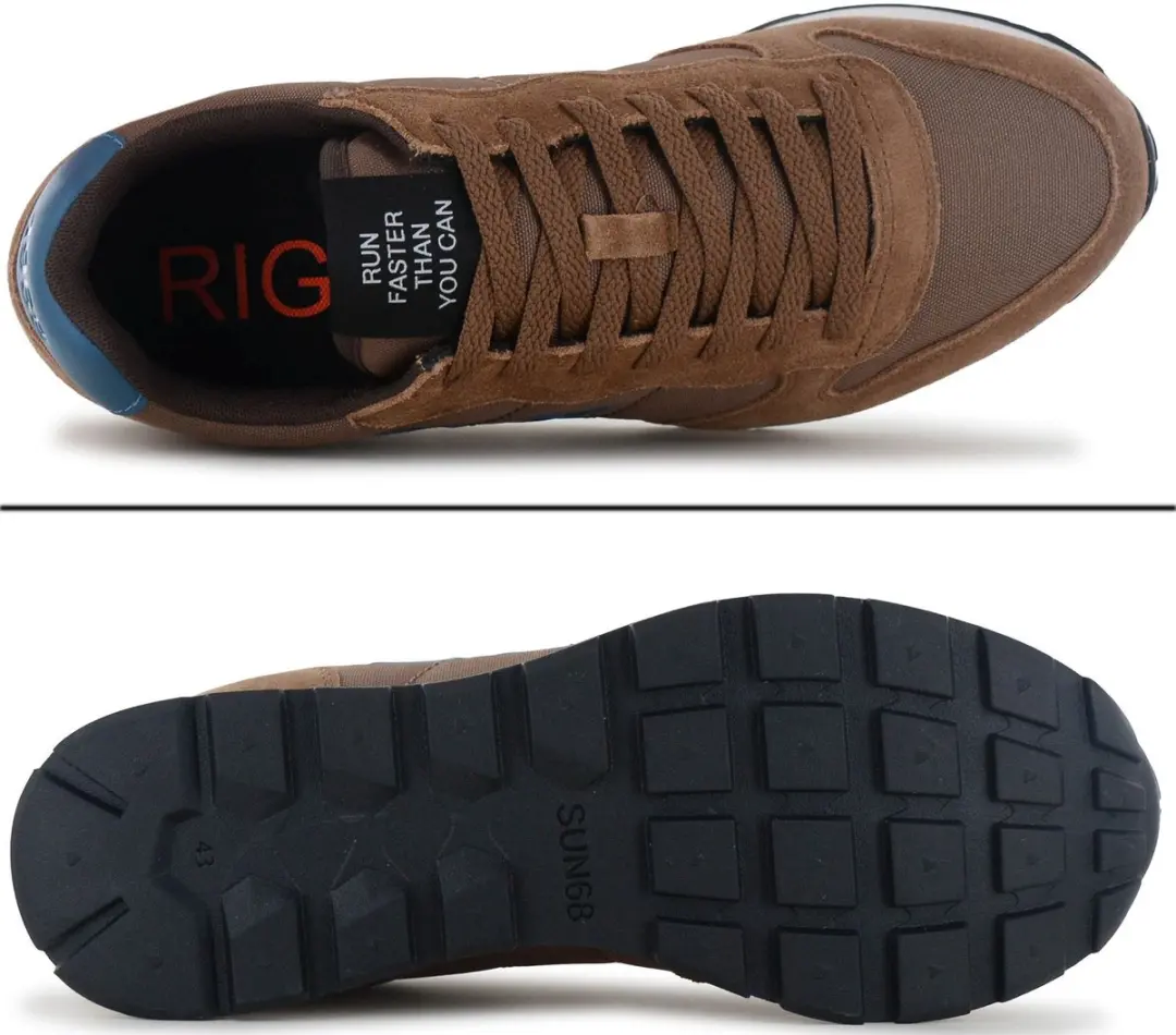 SUN68 Tom Solid Heren Sneakers - Bruin - EU 41 - afbeelding 6 van 6