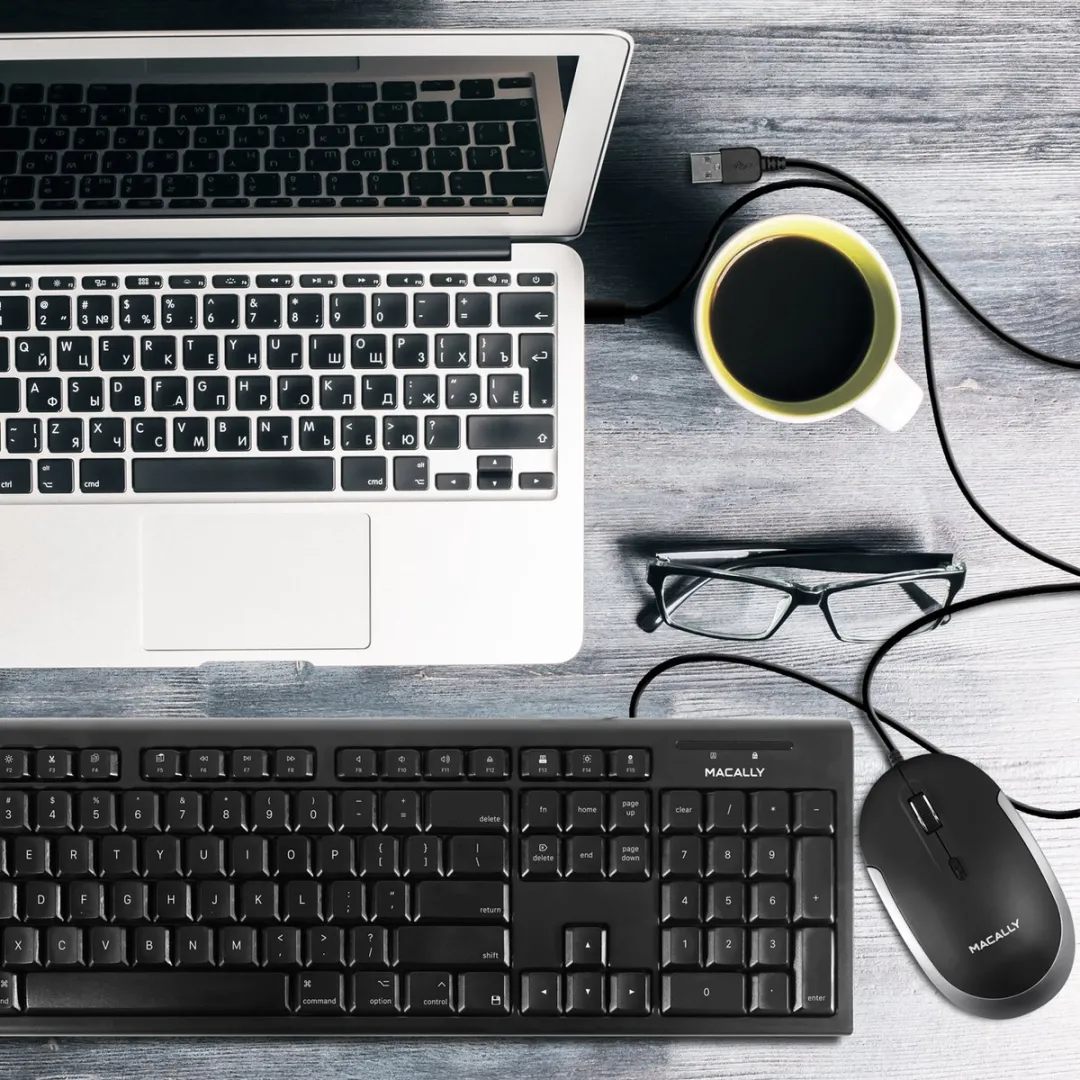 Macally UCDYNAMOUSE-SG USB-C Muis - Space Gray