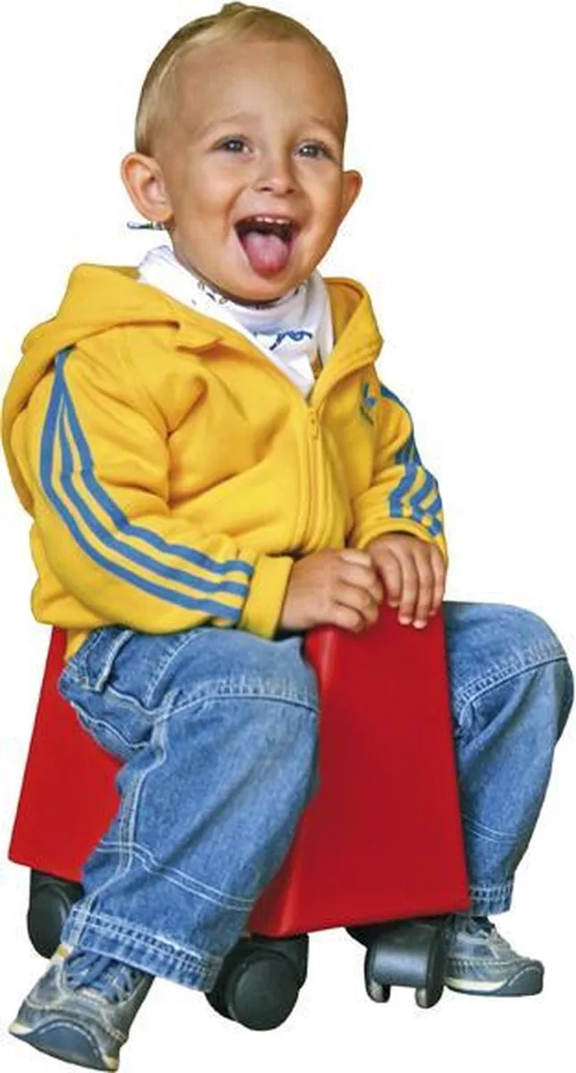 Eduplay soft roll voertuig rood - loopauto voor peuters en kleuters.