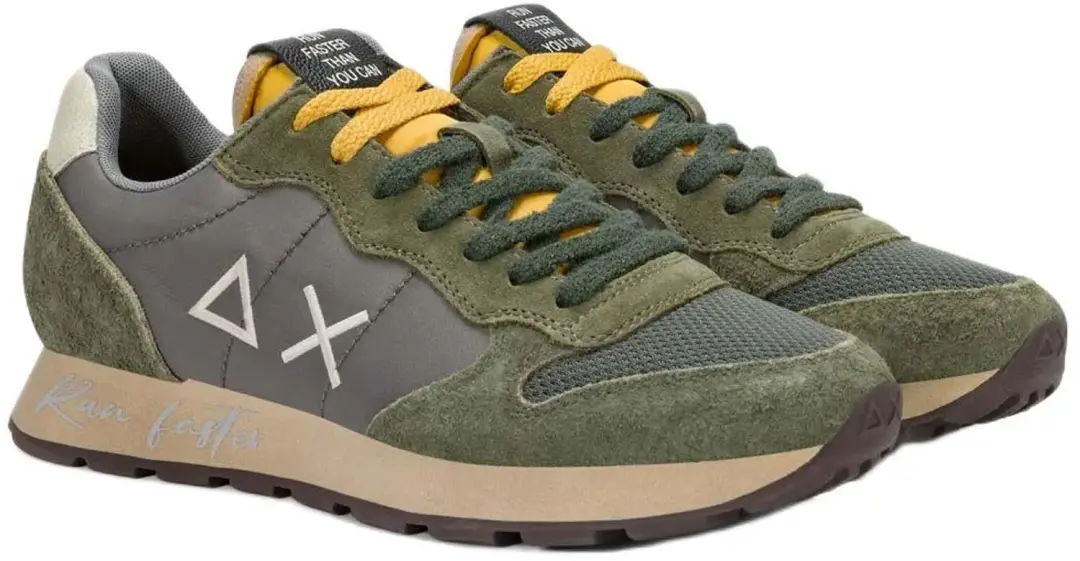 Sun68 Tom Vintage Heren Sneakers - Dark Military - EU 41 - afbeelding 3 van 6