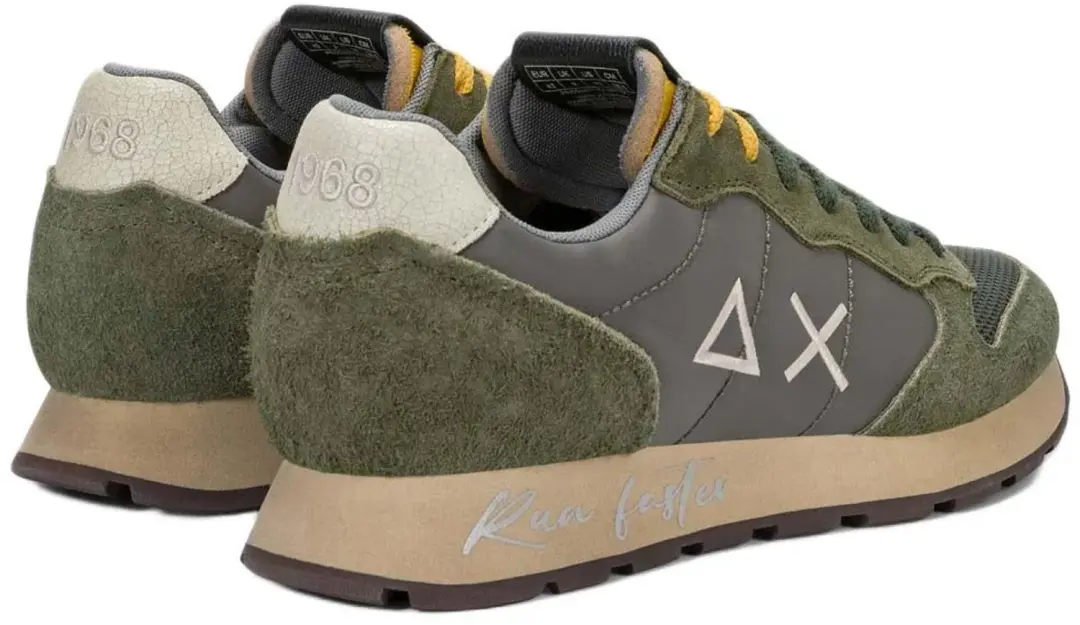 Sun68 Tom Vintage Heren Sneakers - Dark Military - EU 41 - afbeelding 4 van 6