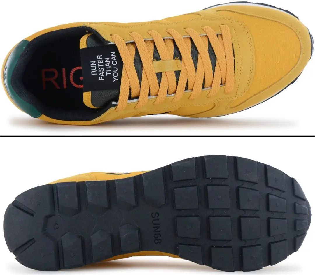 SUN68 Tom Solid Heren Sneakers - 44 - Geel - afbeelding 5 van 6