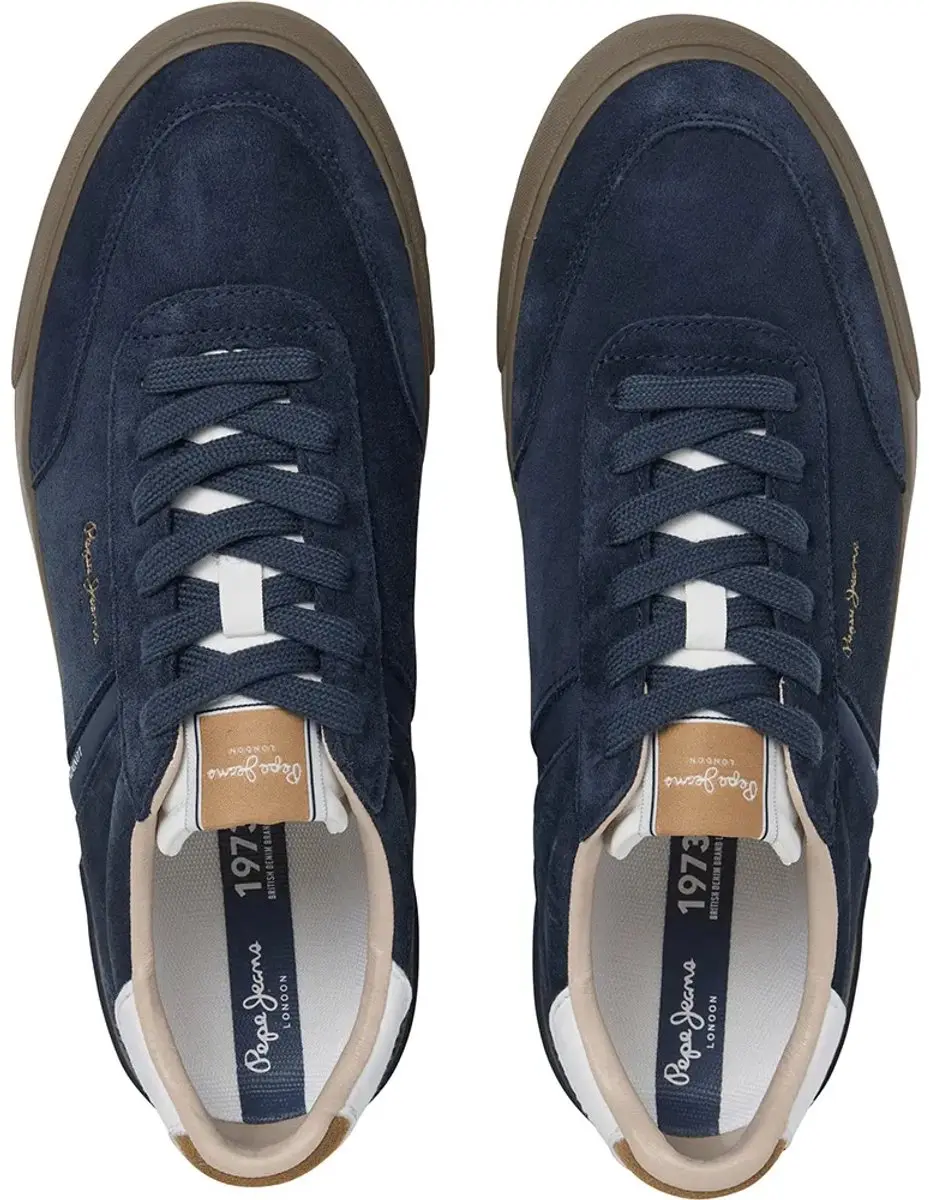 Pepe Jeans Kenton Suede Sneakers - Blauw - afbeelding 2 van 4