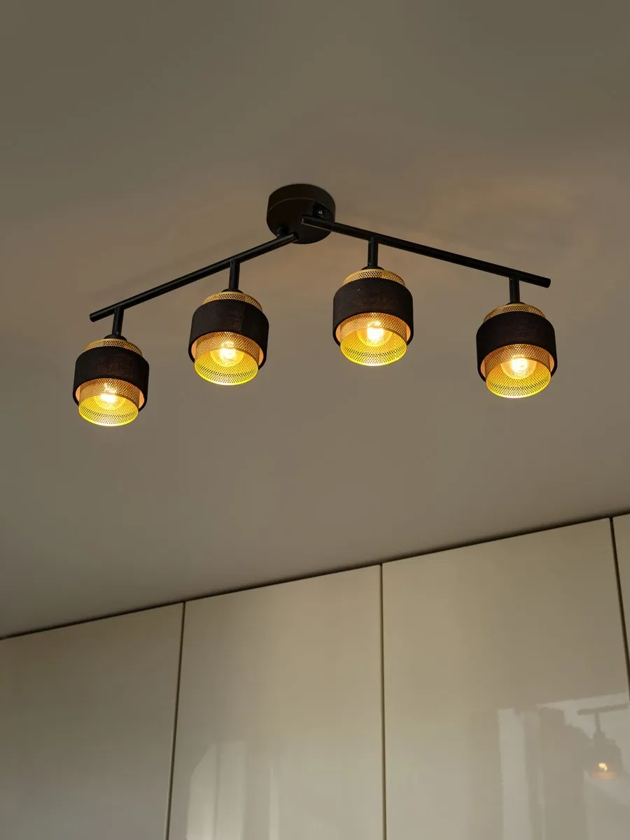 Osram LED Spot Hornet 4x2.8W E14 - 4 Koppen - Zwart/Goud