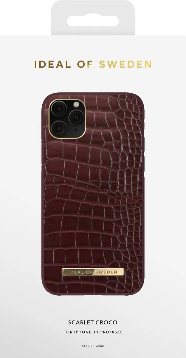 iDeal of Sweden Atelier Case iPhone 11 Pro/XS/X - Scarlet Croco
