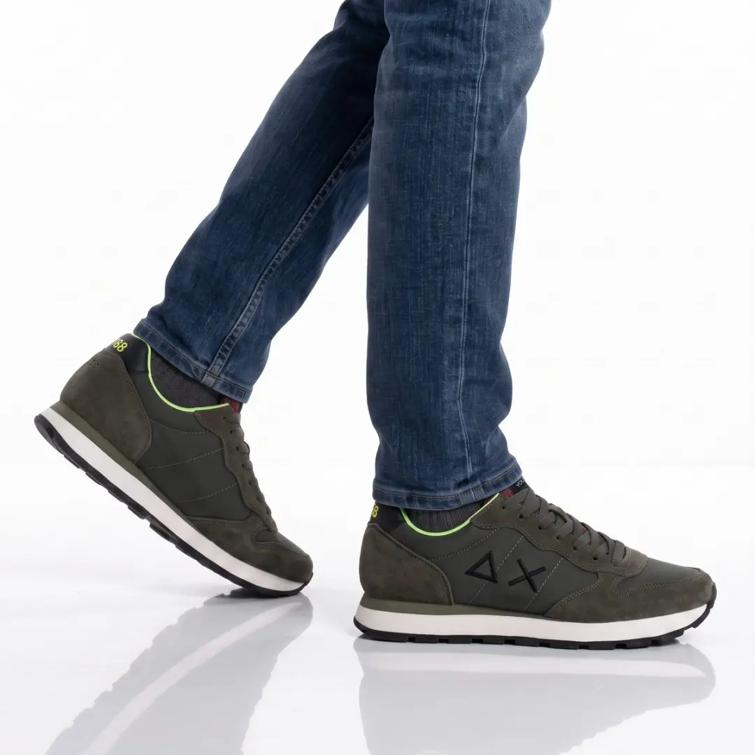 SUN68 Tom Fluo Heren Sneakers - Groen - afbeelding 2 van 6