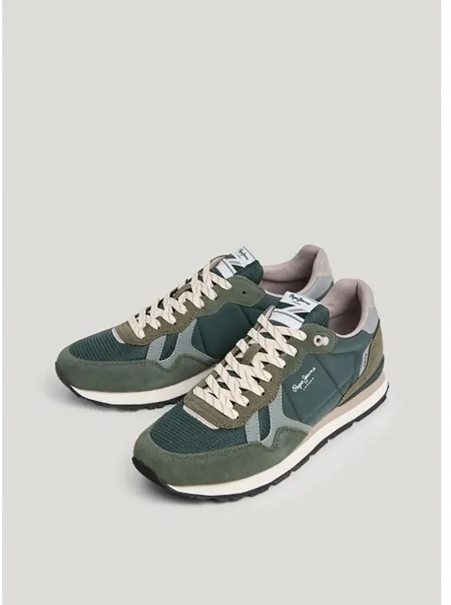 Pepe Jeans Brit League Sneakers - Groen - afbeelding 3 van 5