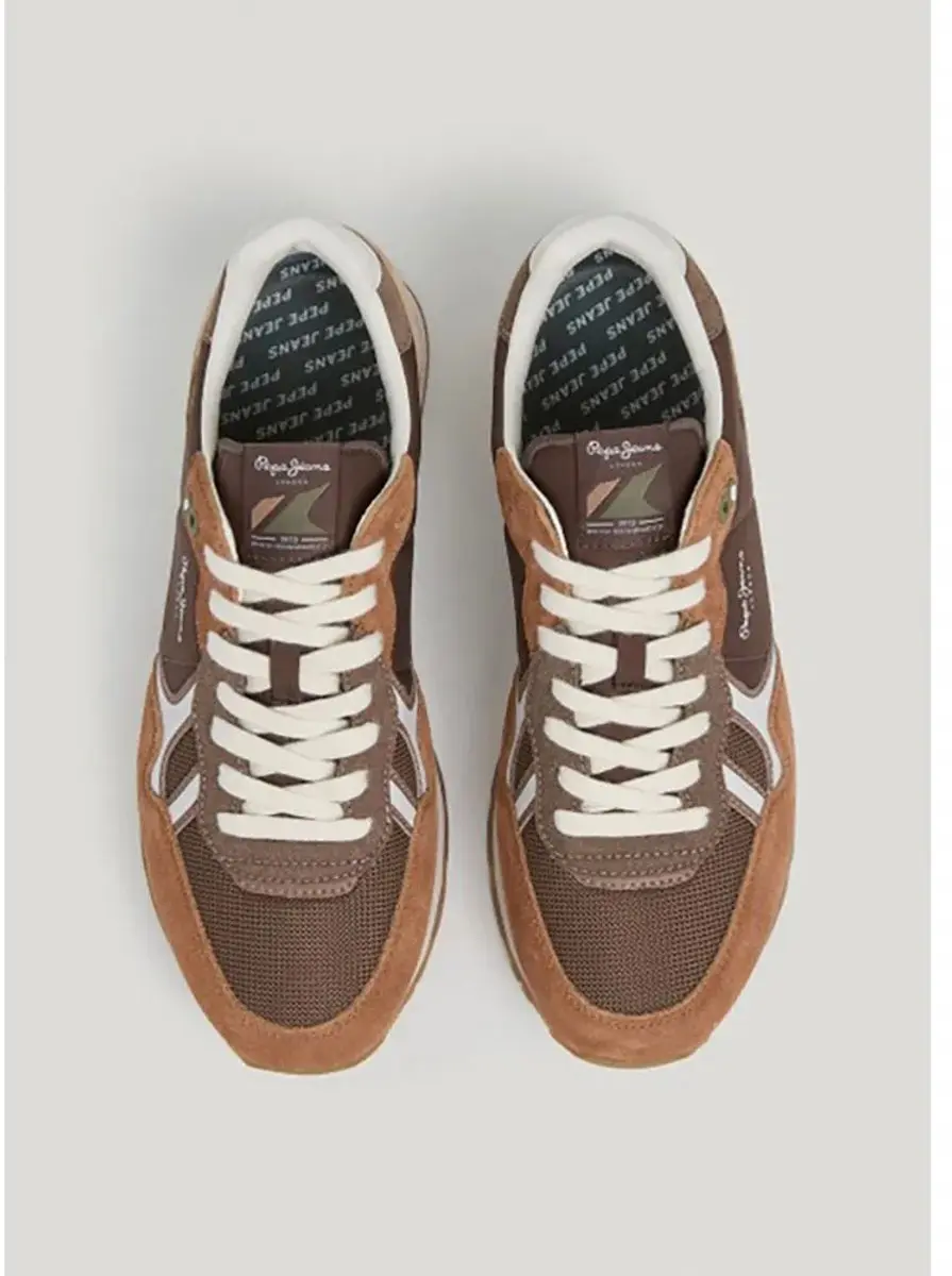 Pepe Jeans Brit Boost Baskets - Rust Orange - EU 45 - afbeelding 2 van 6