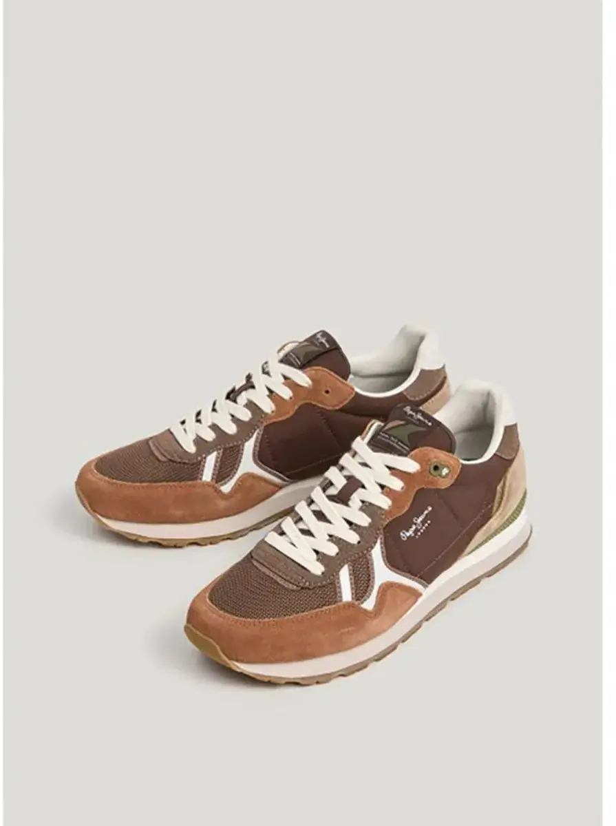 Pepe Jeans Brit Boost Baskets - Rust Orange - EU 45 - afbeelding 3 van 6