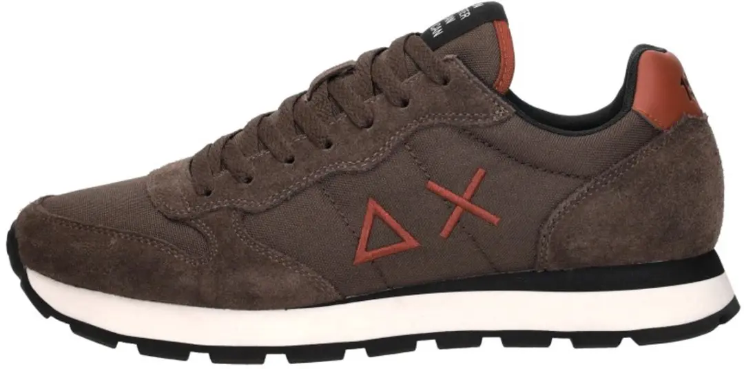 Sun68 Tom Solid Heren Sneakers - Donkerbruin - Maat 45 - afbeelding 2 van 6