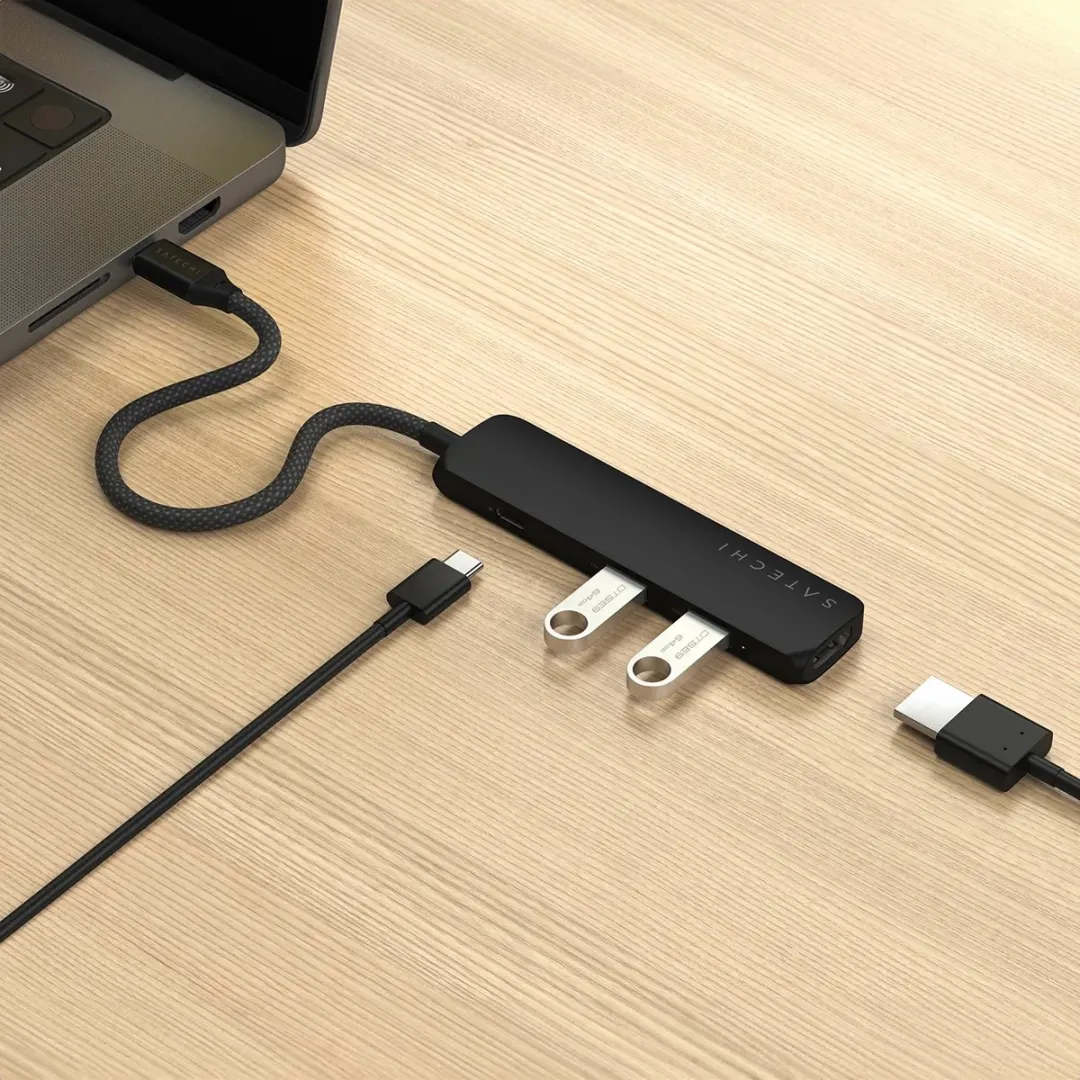 Satechi ST-P4SK USB-C Interface Hub 10Gbit - Zwart