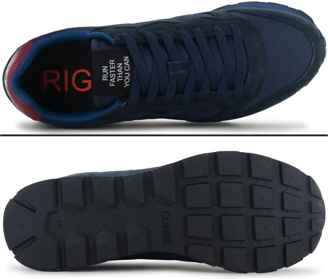 SUN68 Tom Solid Heren Sneakers - Navy-Blauw - afbeelding 6 van 6