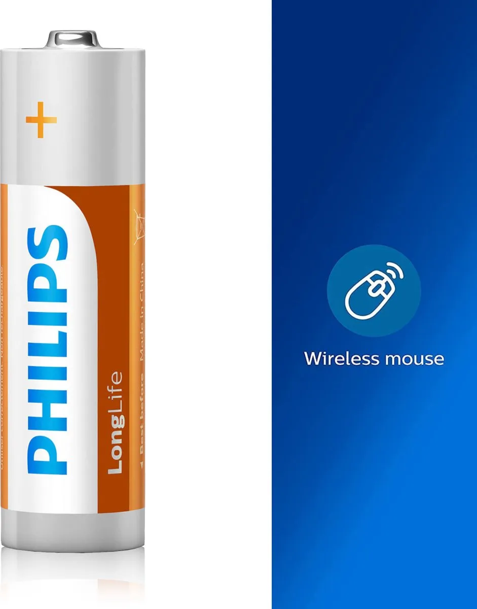 Philips Longlife AA Batterijen 1400mAh - 48 Stuks