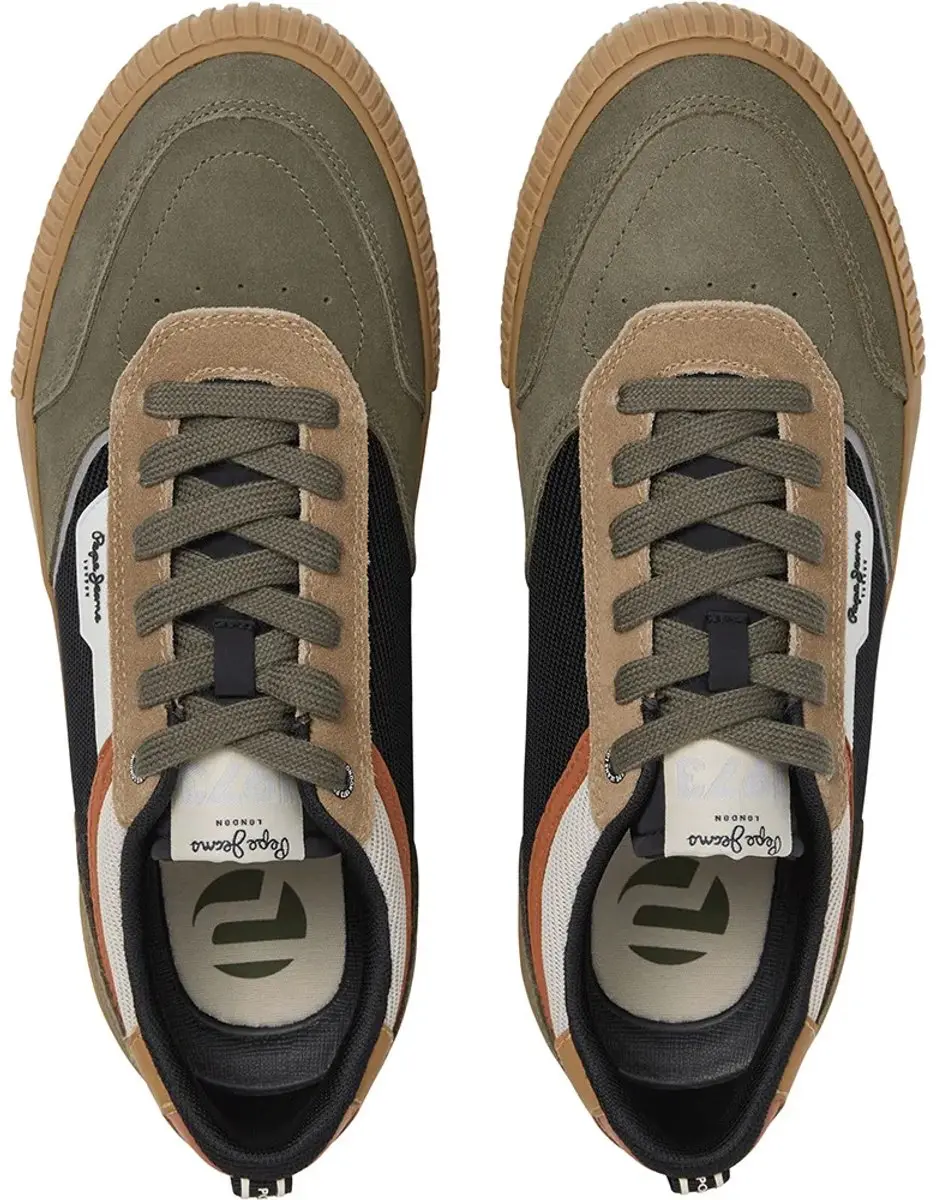 Pepe Jeans Nolan Essence Sneakers - Khaki Green - EU 45 - afbeelding 2 van 4