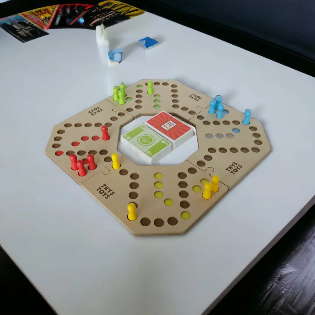 Keezen Bordspel Connect Deluxe - 3-4 Spelers - Hout - Houten Keezenspel