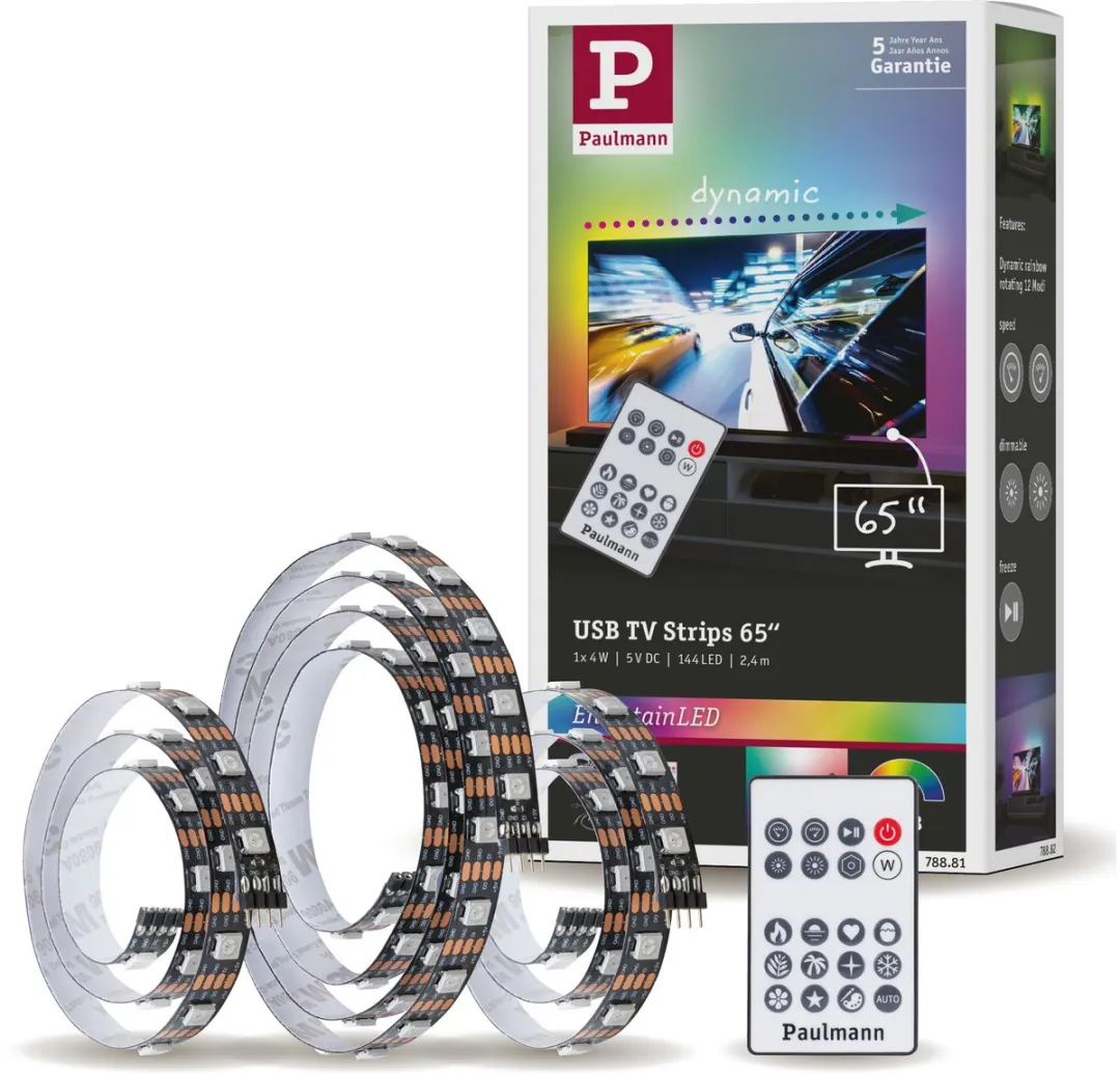 Paulmann EntertainLED USB LED Strip TV-verlichting 2,4m 60 LEDs/m RGB